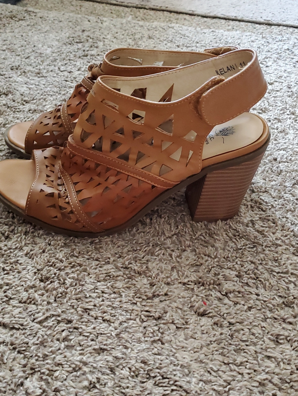 Cutout Slingback Block Heels